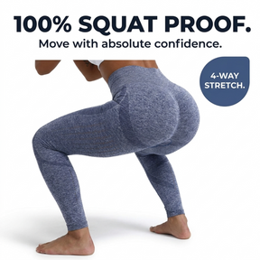 Yogazen Women's High-Waist Seamless Leggings – Ruched Butt Tummy-Control Tights