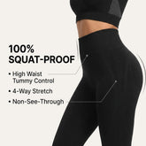 Yogazen Women's Seamless Crop Tank 2-Piece Workout Set – Black