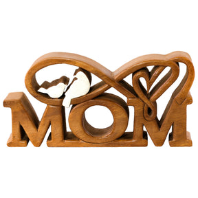 Mom Handmade Wooden Sculpture