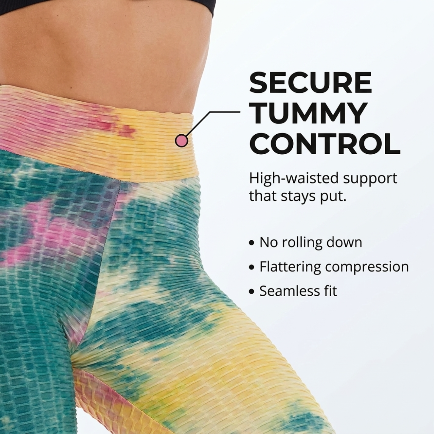 Yogazen Women's High-Waist Capri Leggings – Tummy-Control Yoga Pants (Camo & Brights)