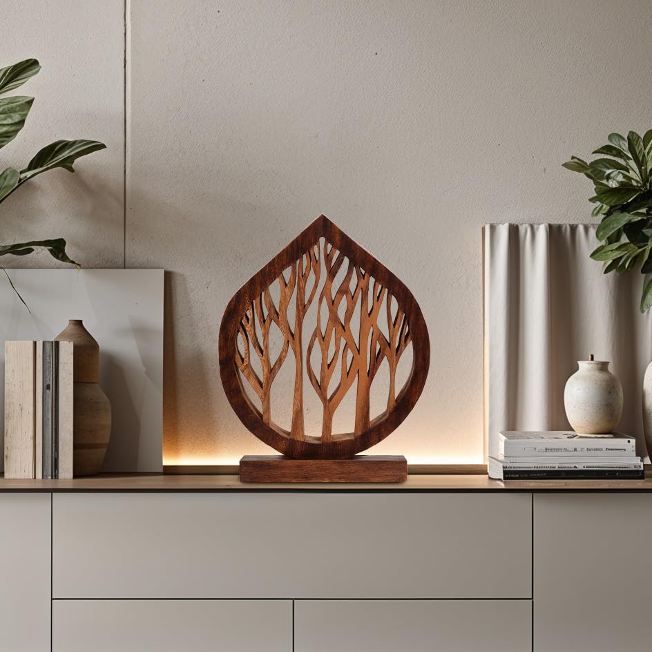 Lucky Tree Handmade Wooden Sculpture