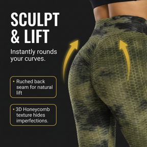 Yogazen Women's High-Waist Capri Leggings – Tummy-Control Yoga Pants (Camo & Brights)