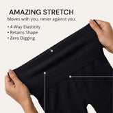High Waist Leggings, Yogazen Seamless Black, Ruched Back Yoga Fit