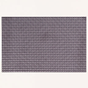 Set of four PVC placemats for dining table, with colorful, textured surface, designed to protect and decorate the table.