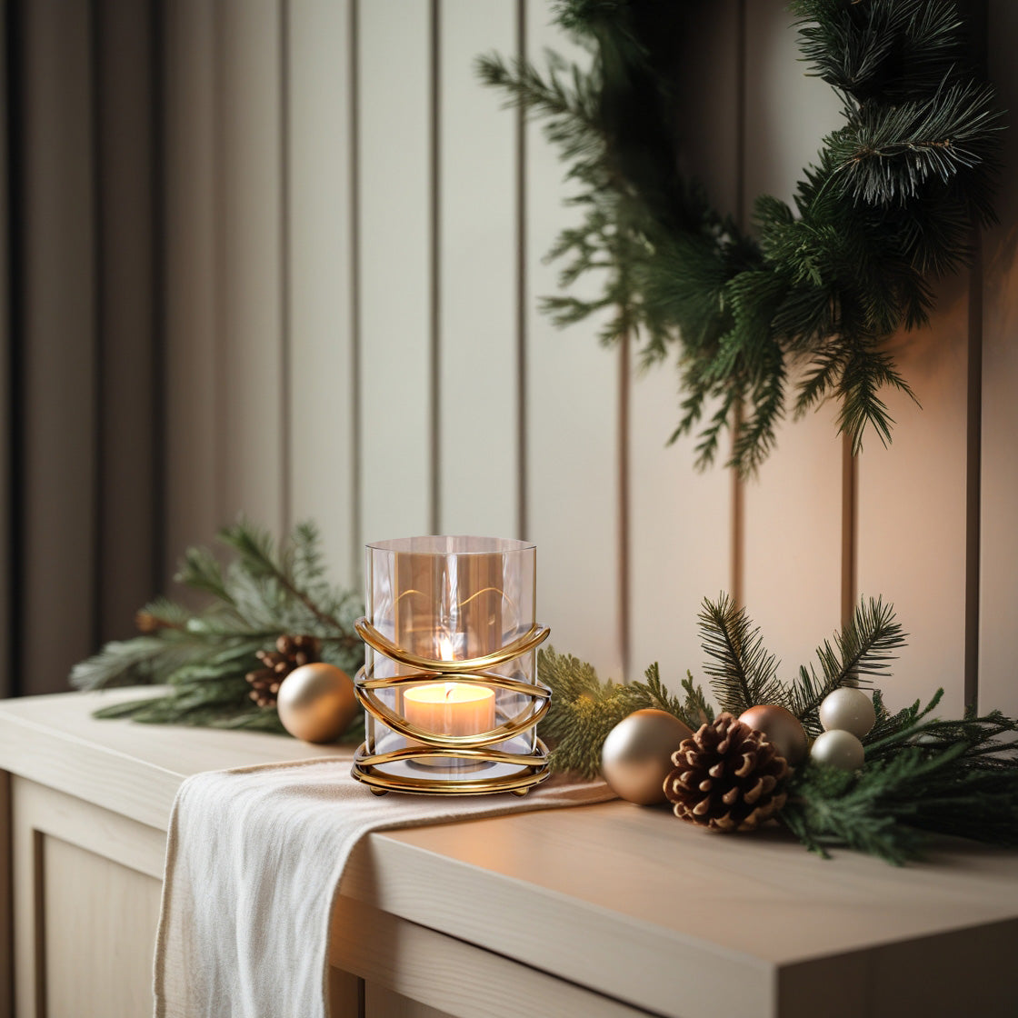 Swirl Design Candle Holder - Medium - Decozen 