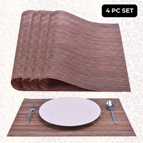 Set of four PVC placemats for dining table by 81810, featuring durable, colorful surface to protect your table during meals.