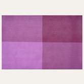 Decozen Placemats- Table Protector for Kitchen Decor Scratch Heat Resistant Placemats Washable Wipeable Indoor Outdoor Home Decor Table Place Mats Vinyl PVC 18x12 Inches - Pink Purple - Decozen
