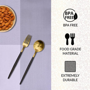 Notting Hill White Gray Placemats – Washable Heat Resistant - Decozen