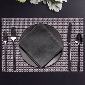 Set of four PVC placemats for dining tables, durable and stylish table protectors from brand 44334.