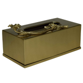 Gold Rectangular Tissue Box Cover