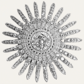 Set of four Silver Radiance napkin rings in silver crystals design, elegant decorative dining table accessories.