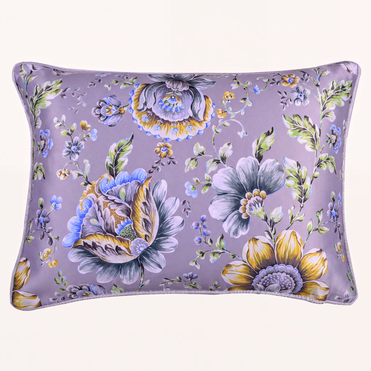 Floral printed throw pillow cover, 14 x 20 inches, from CC-9698-4, showing vibrant floral design on soft fabric.