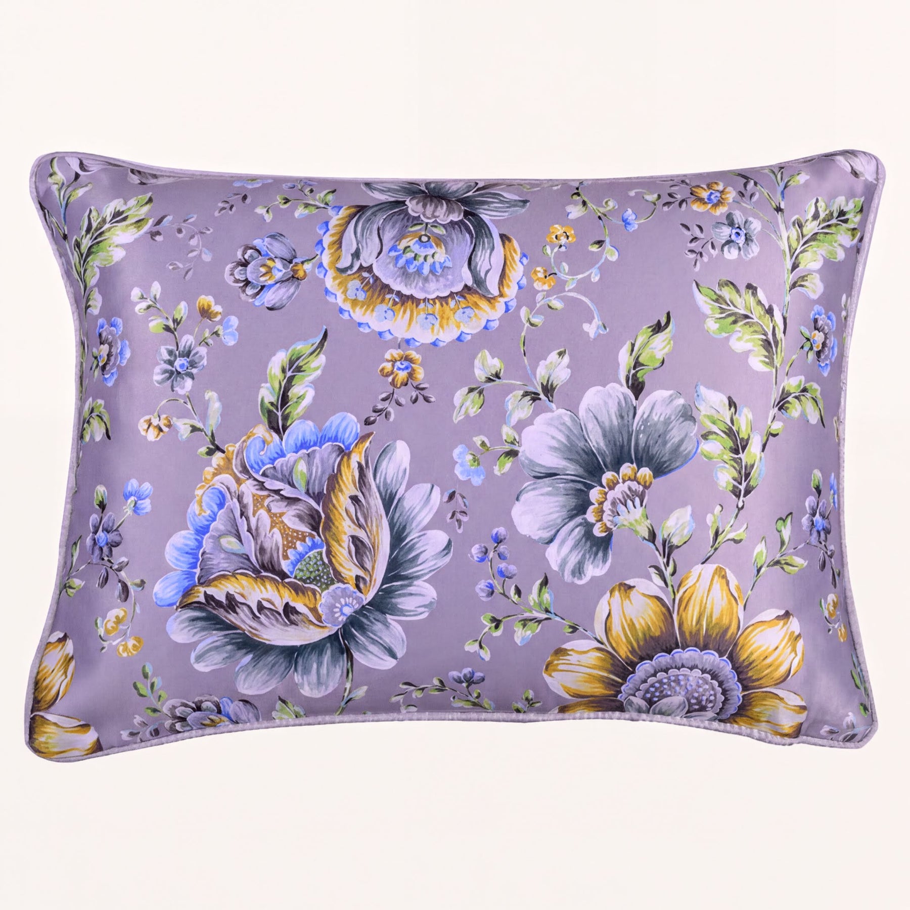 Floral printed throw pillow cover, 14 x 20 inches, from CC-9698-4, showing vibrant floral design on soft fabric.