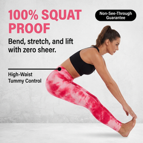 Yogazen Women's High-Waist Capri Leggings – Tummy-Control Yoga Pants (Camo & Brights)