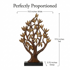 Tree of Life Sculpture – Handcrafted Wooden Decor | Acacia Wood Art Gift