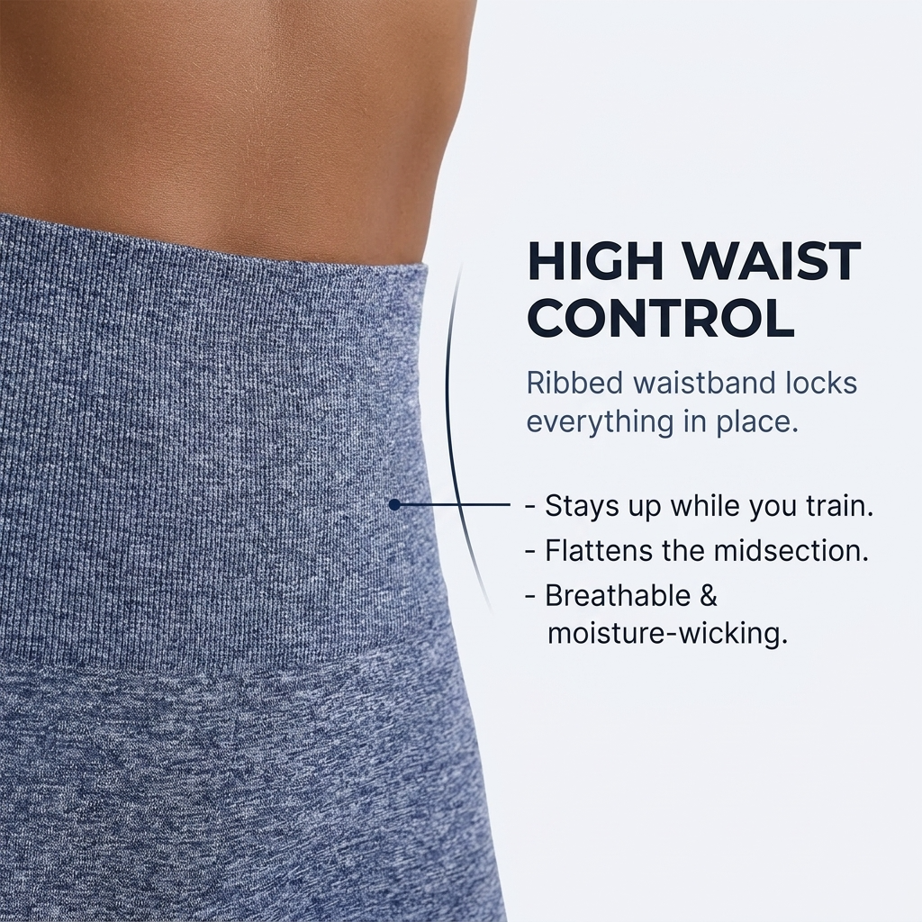 Yogazen Women's High-Waist Seamless Leggings – Ruched Butt Tummy-Control Tights