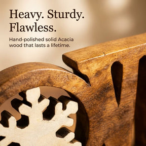 Handmade Wooden Sculpture – Love Word Sign | Solid Acacia Wood Decor