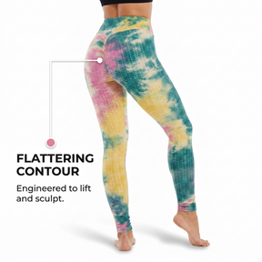 Yogazen Women's High-Waist Capri Leggings – Tummy-Control Yoga Pants (Camo & Brights)