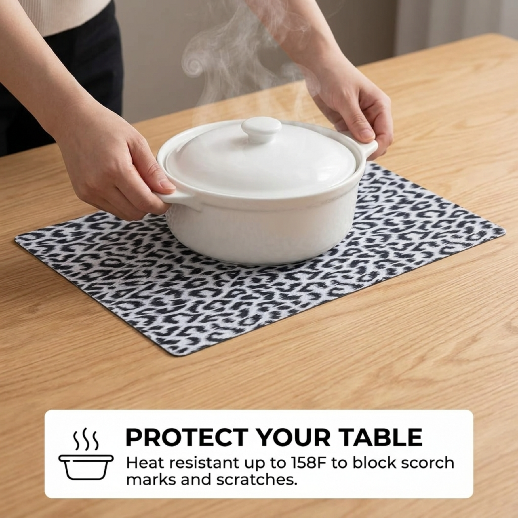 Set of 4 and 6 PVC placemats from 618EVA-6-7-4, showing colorful, textured plastic placemats on a dining table.