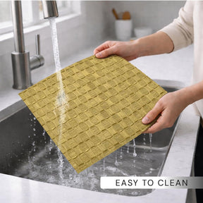 Set of 4 and 6 PVC placemats by 618EVA-7-2-4, showcasing colorful, textured surface for dining table protection.