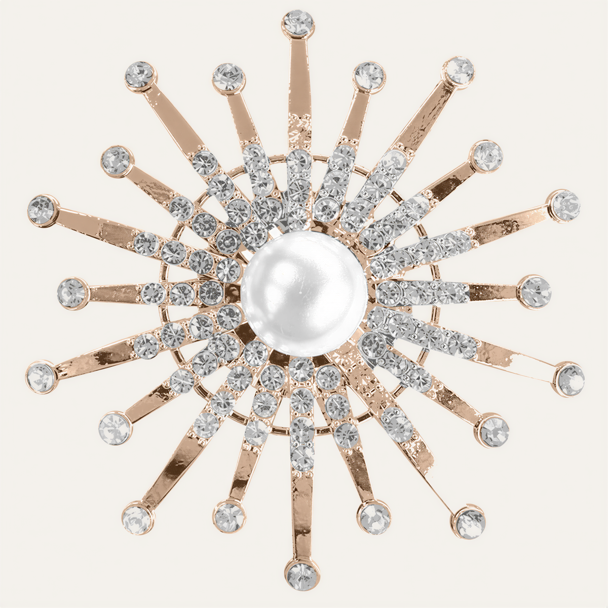 Set of four ZWZ-18-036 Golden Blossom gold floral pearl napkin rings, elegant decorative tableware for special occasions.