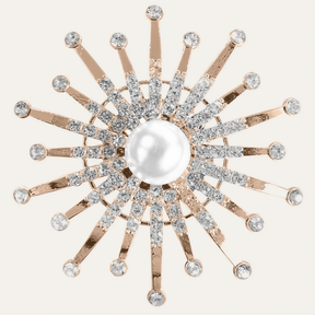 Set of four ZWZ-18-036 Golden Blossom gold floral pearl napkin rings, elegant decorative tableware for special occasions.