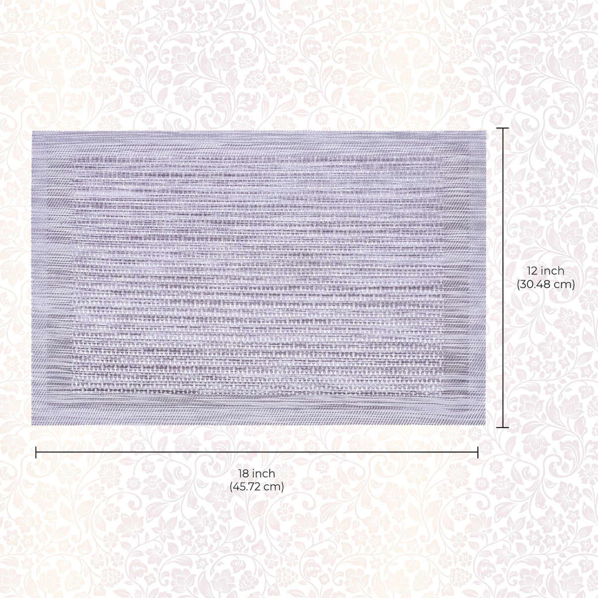Set of four PVC placemats for dining table, durable and easy to clean, ideal for protecting surfaces during meals.