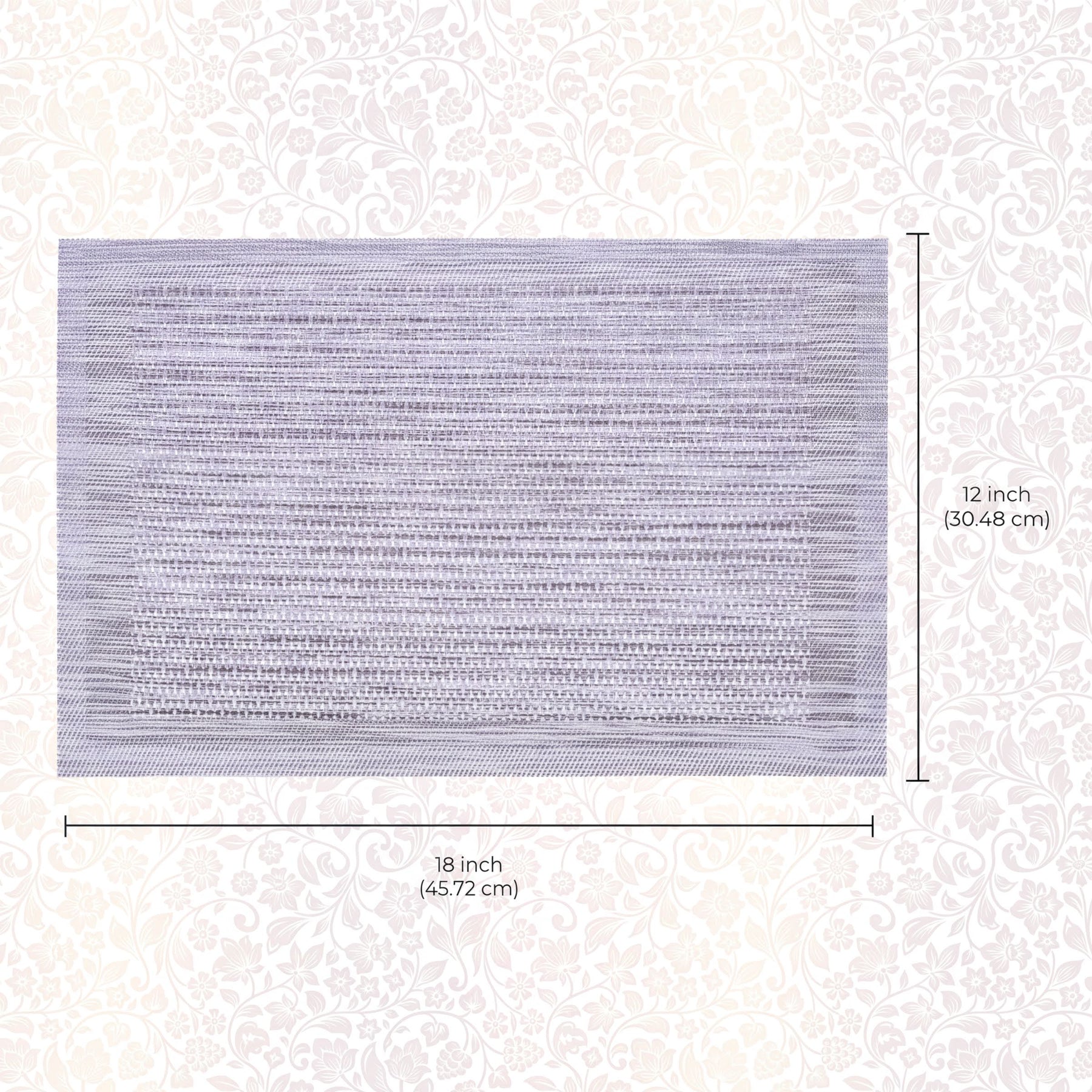 Set of four PVC placemats for dining table, durable and easy to clean, ideal for protecting surfaces during meals.