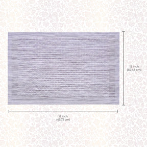 Set of four PVC placemats for dining table, durable and easy to clean, ideal for protecting surfaces during meals.