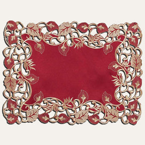 Burgundy Gold Table Placemats - Tarantino Collection - Decozen