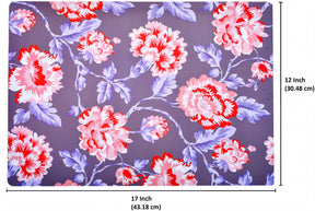 Set of four floral design cork-backed placemats by ATKP-4CK, featuring colorful floral patterns on durable cork surfaces.