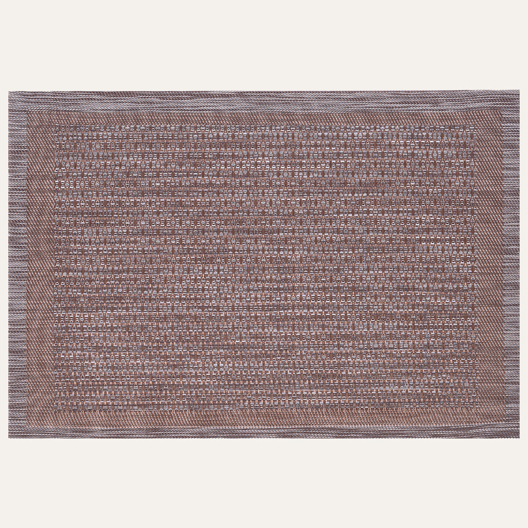 Decozen Placemats - Table Protector for Kitchen Decor Scratch Heat Resistant Placemats Washable Wipeable Indoor Outdoor Home Decor Table Place Mats Vinyl PVC 18x12 Inches - Brown Gold