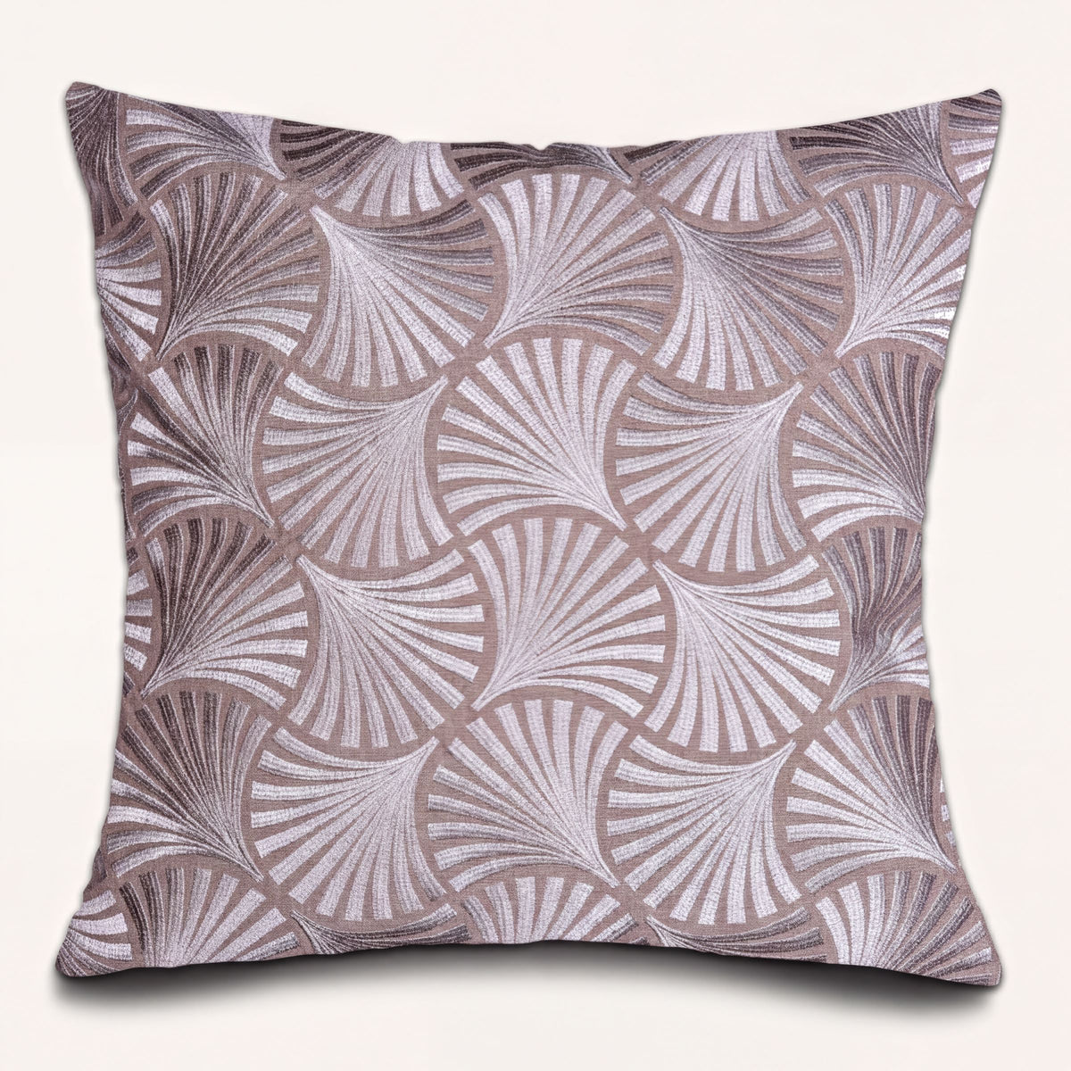 Beige and brown throw pillow cover, 20x20 inches, from #015 brand, showcasing soft fabric and stylish design.