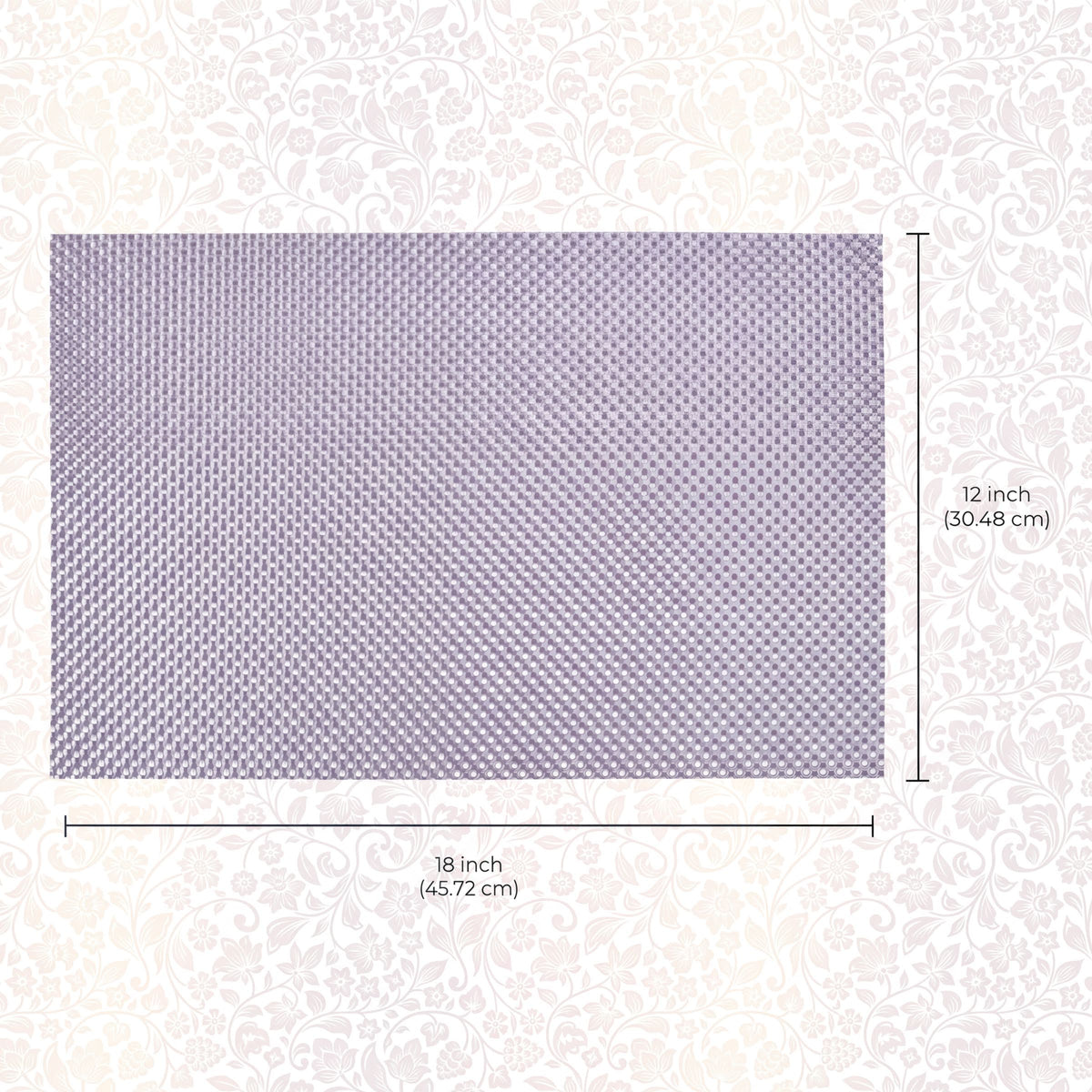 Set of four PVC placemats for dining tables, durable and easy to clean, from the 44339 brand.