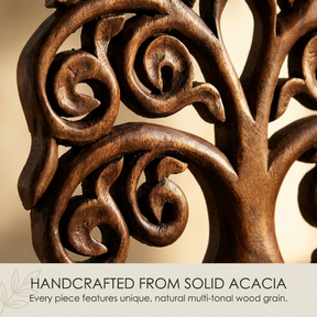 Berton Tree of Life Wooden Sculpture(Medium) – Handmade Decorative Art | Decozen Luxe, Gift for Mom