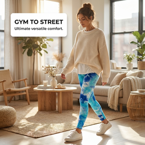 Yogazen Women's High-Waist Capri Leggings – Tummy-Control Yoga Pants (Camo & Brights)