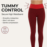 High Waist Capri Leggings, Red | Yogazen Women's Yoga Workout Wear