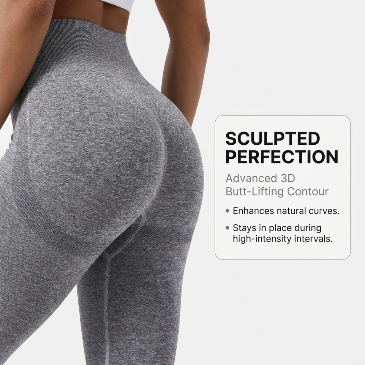 Yogazen Women's High-Waist Seamless Leggings – Ruched Butt Tummy-Control Tights