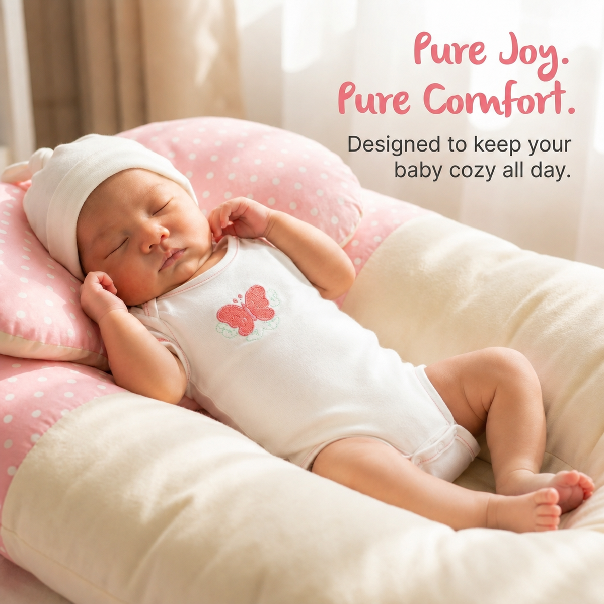 Baby Girl Layette Set – Soft Cotton 8-Piece Newborn Bodysuit Outfit 0-3 Months