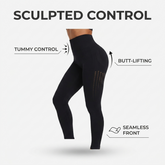 Yogazen Women's High-Waist Seamless Leggings – Ruched Butt Tummy-Control Tights