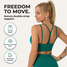 Yogazen Women's Seamless 2-Piece Workout Set – Green