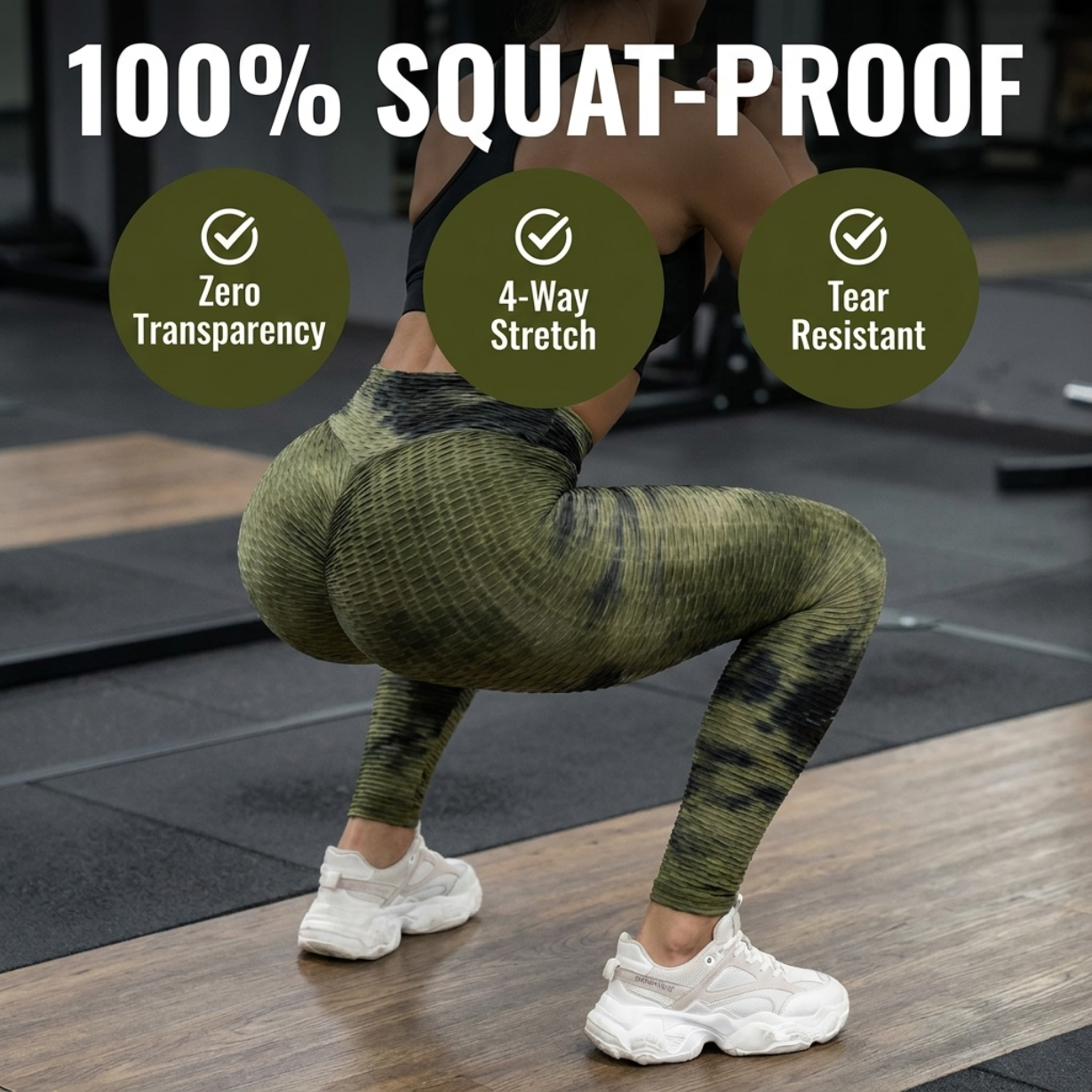 Yogazen Women's High-Waist Capri Leggings – Tummy-Control Yoga Pants (Camo & Brights)