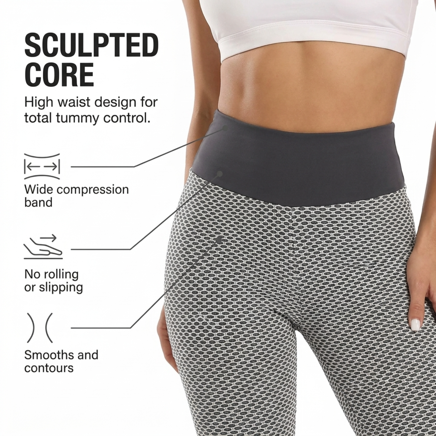 Yogazen Women's High-Waist Capri Leggings – Tummy-Control Yoga Pants