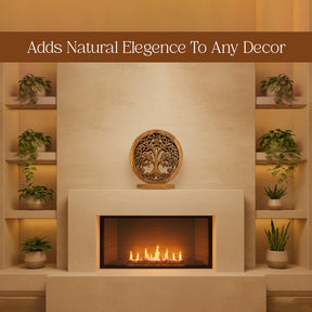 Mauk Tree of Life Wooden Sculpture – Hand-Carved Decorative Art | Decozen Luxe, Gift for Mom