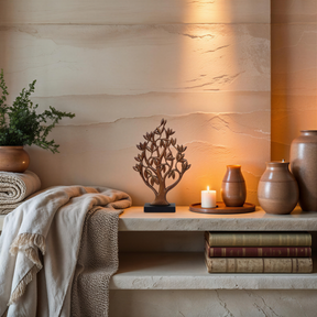 Shanklin Tree of Life Wooden Sculpture – Handmade Decorative Art | Decozen Luxe - Decozen 