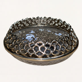 Elegant Haven handmade bathroom soap dish, modern decorative counter accessory for stylish bath décor.