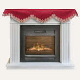 Burgundy Gold Mantel Scarf - Anyce Collection - Decozen