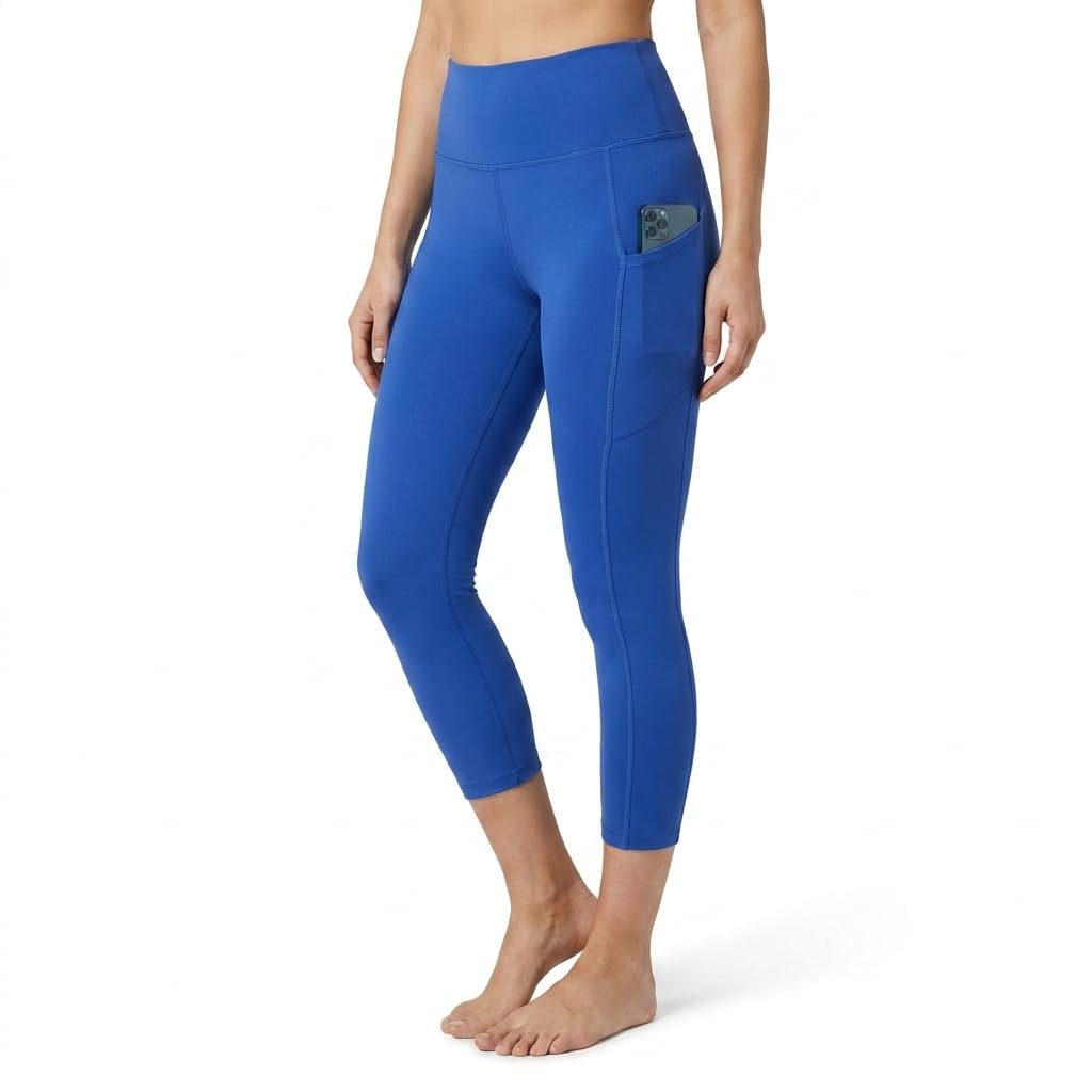 Yogazen Seamless Leggings with Pockets - Blue