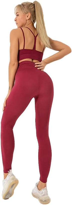 Yogazen Seamless 2-Piece Workout Set - Red