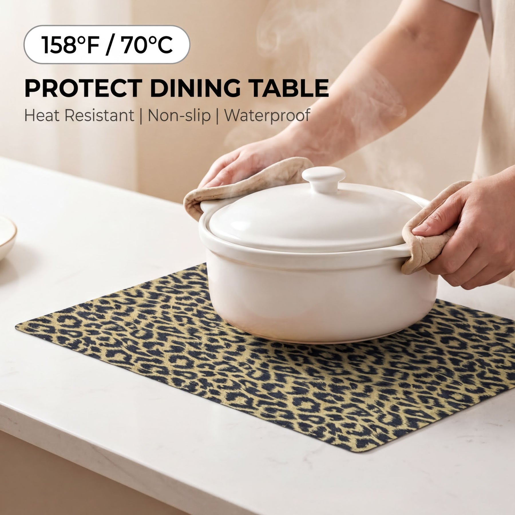 Set of 4 and 6 PVC placemats by 618EVA-6-8-4, featuring colorful, durable plastic placemats for dining tables.